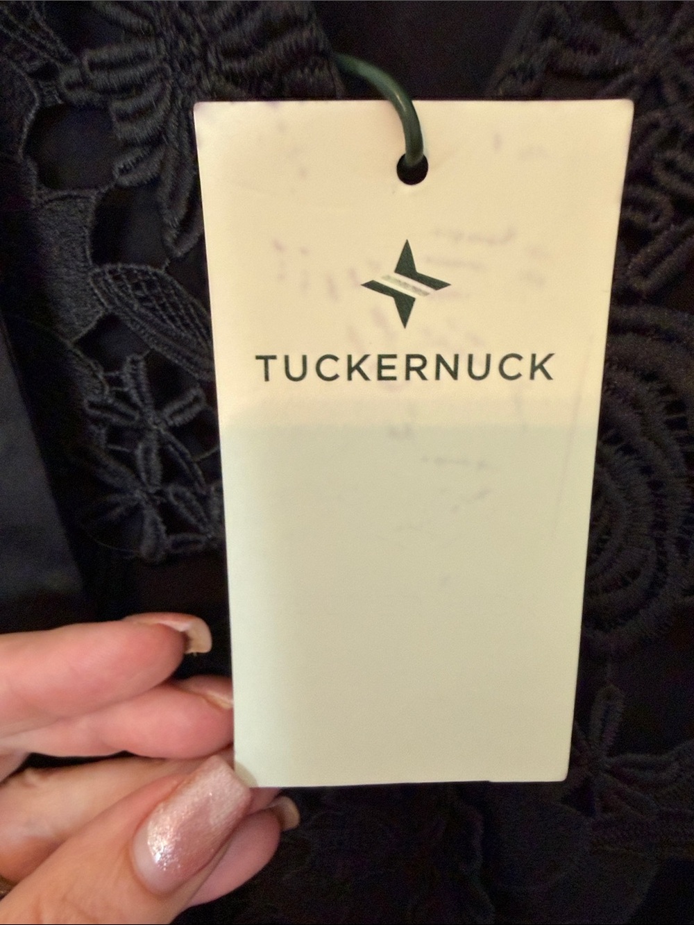 Tuckernuck Black Dress with Lace Trim - Picture 4 of 4